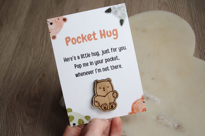 Cute Animal Pocket Hug Card
