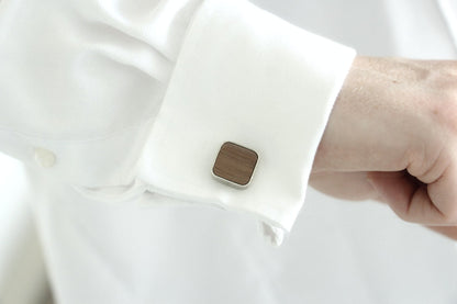 2x Personalised Father Of The Bride Square Cufflinks