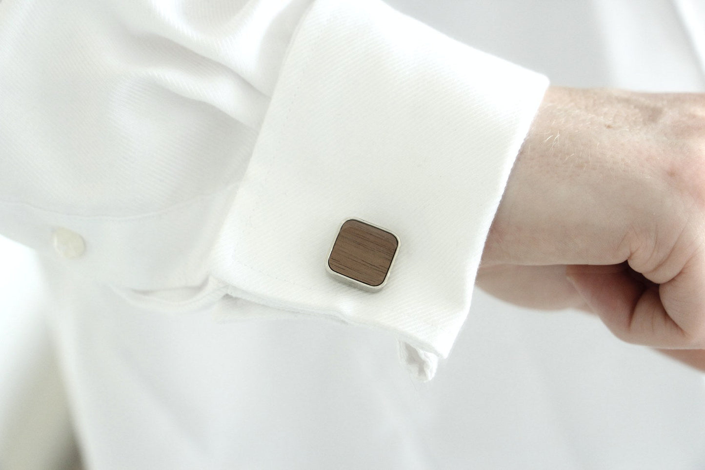 2x Personalised Father Of The Groom Square Cufflinks