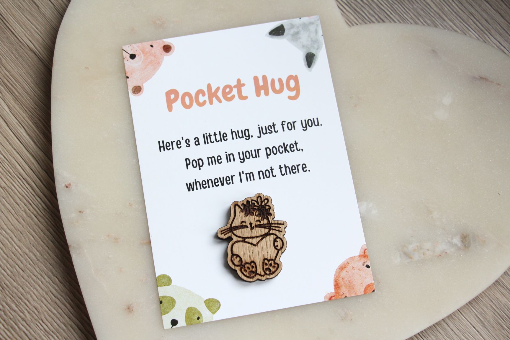 Animal Pocket Hug Token For Child, Children's Anxiety Support Gift, A Hug  From Mum, Little Worry Lion, Seperation Anxiety Animal Active – The Wood  Look
