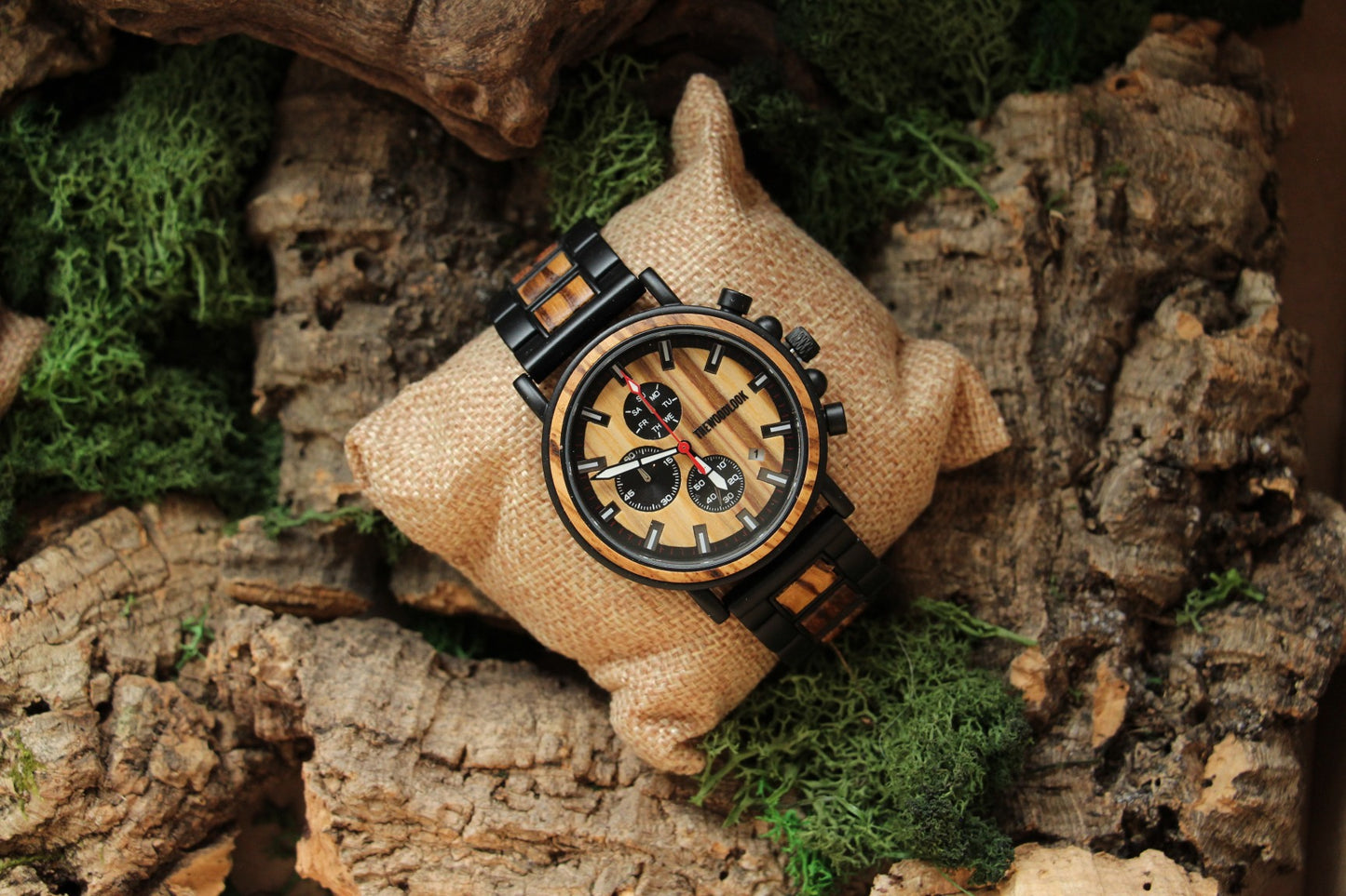 Barcelona - Mechanisch houten horloge