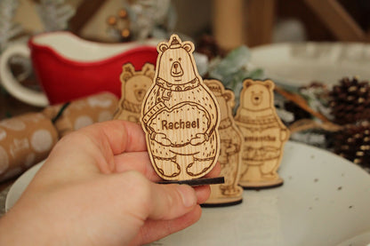 Personalised Bear Christmas Place Names