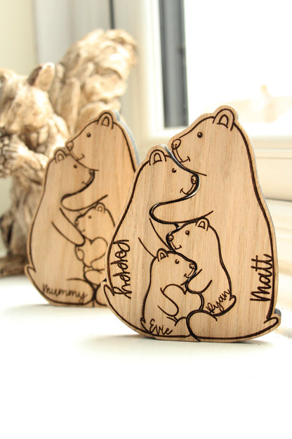 Bear Family Puzzle Ornament