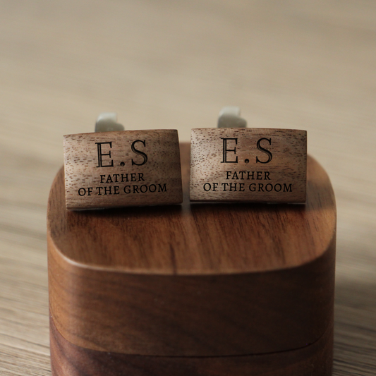 2x Personalised Father Of The Groom Rectangle Cufflinks