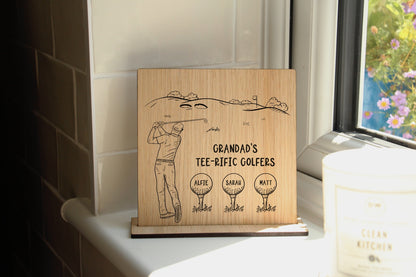 Personalised Tee-rific Golfers Frame