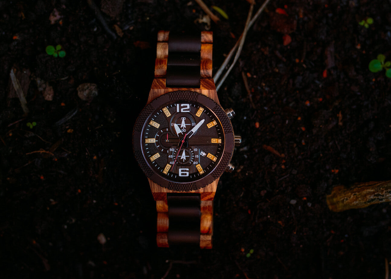 Geneva - Chronograph Wood Watch - wooden watches for men