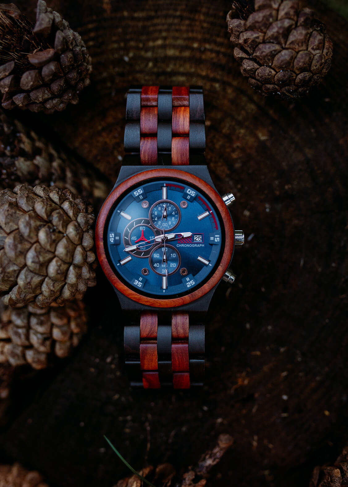Lisbon - Chronograph Wood Watch - wooden watches for men