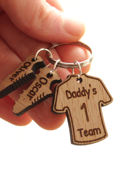 Daddy's Team - gepersonaliseerde sleutelhanger