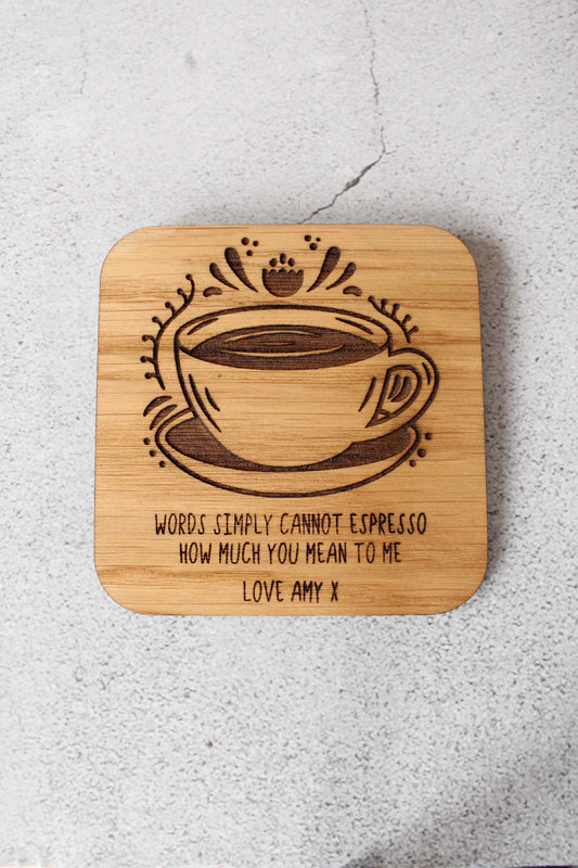 Espresso Coffee Lover - Personalised Coaster