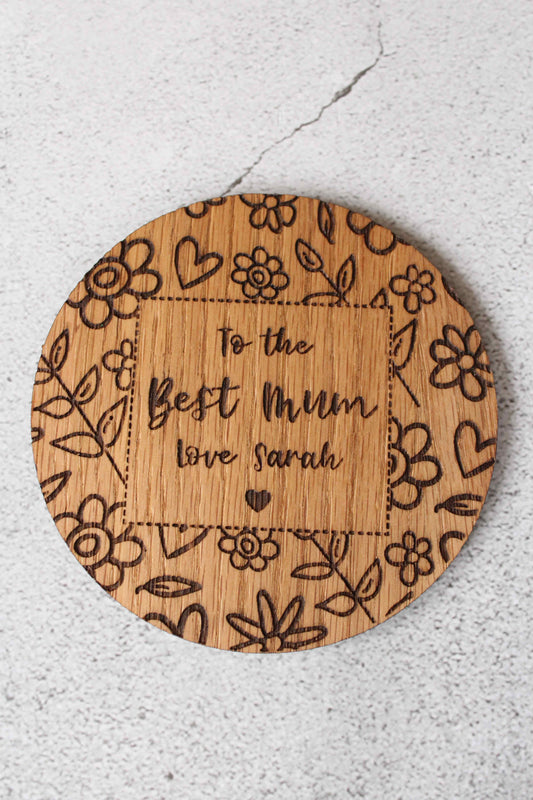 Best Mum Personalised Coaster