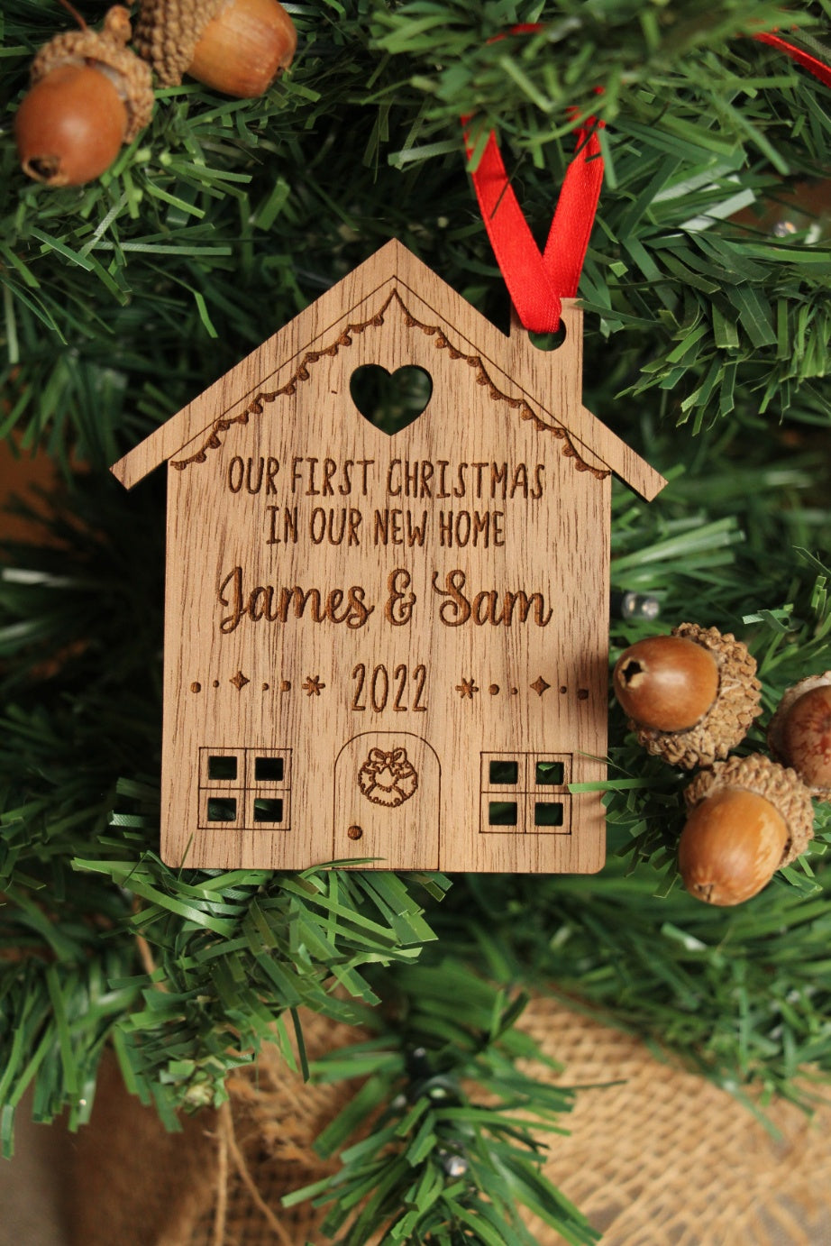 Personalised 'Our First Christmas In Our New Home' Ornament