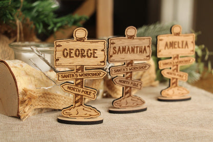 Personalised North Pole Christmas Place Names