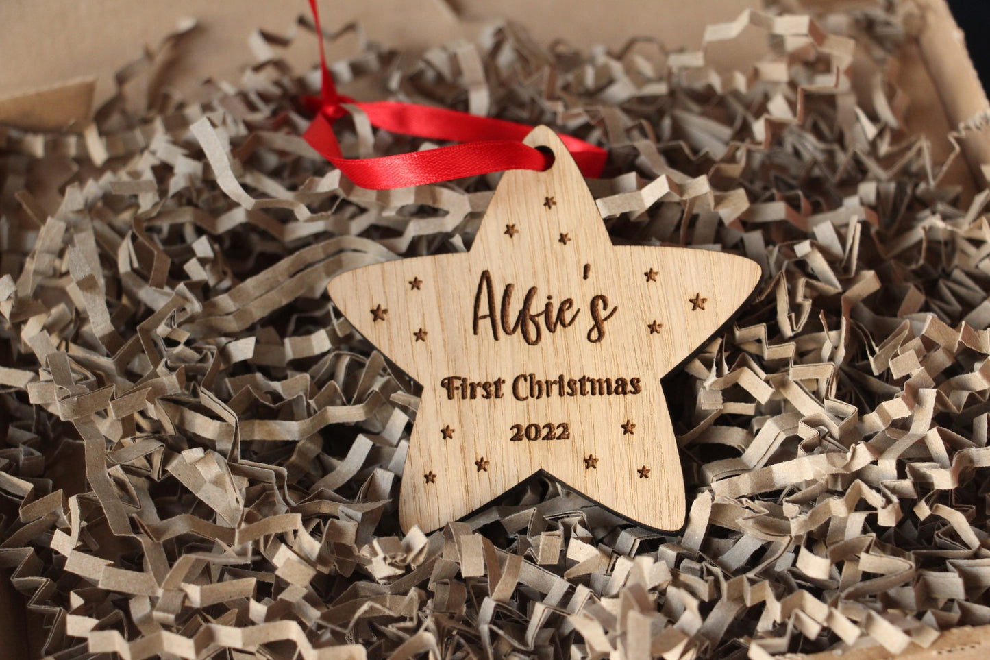 Personalised Baby's First Christmas Star Ornament