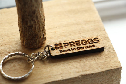 'Preggs' Pregnancy Keyring