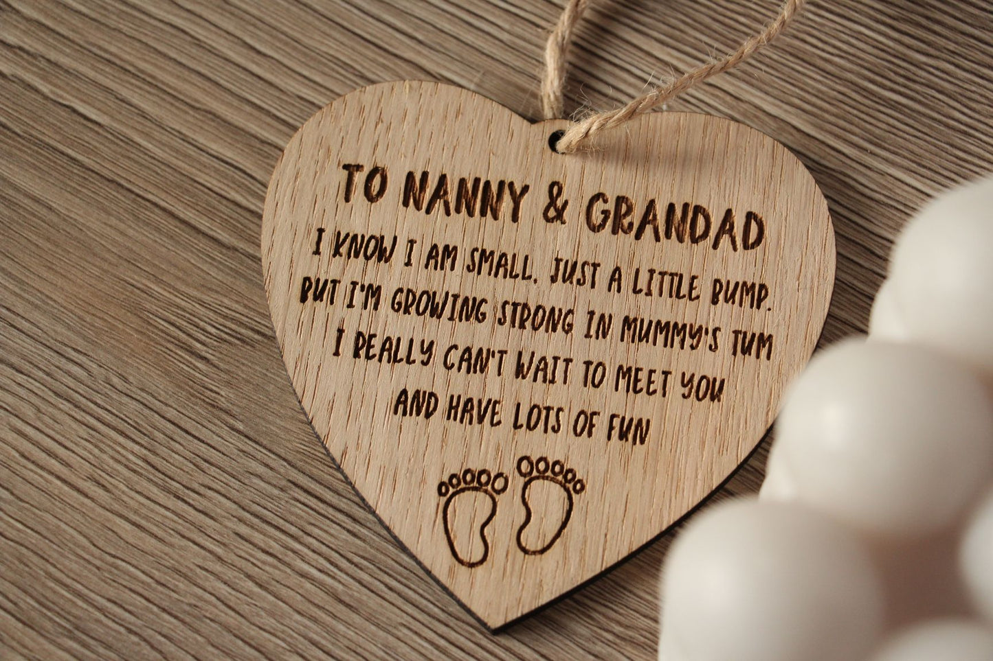 To Nanny & Grandad Bump Sign