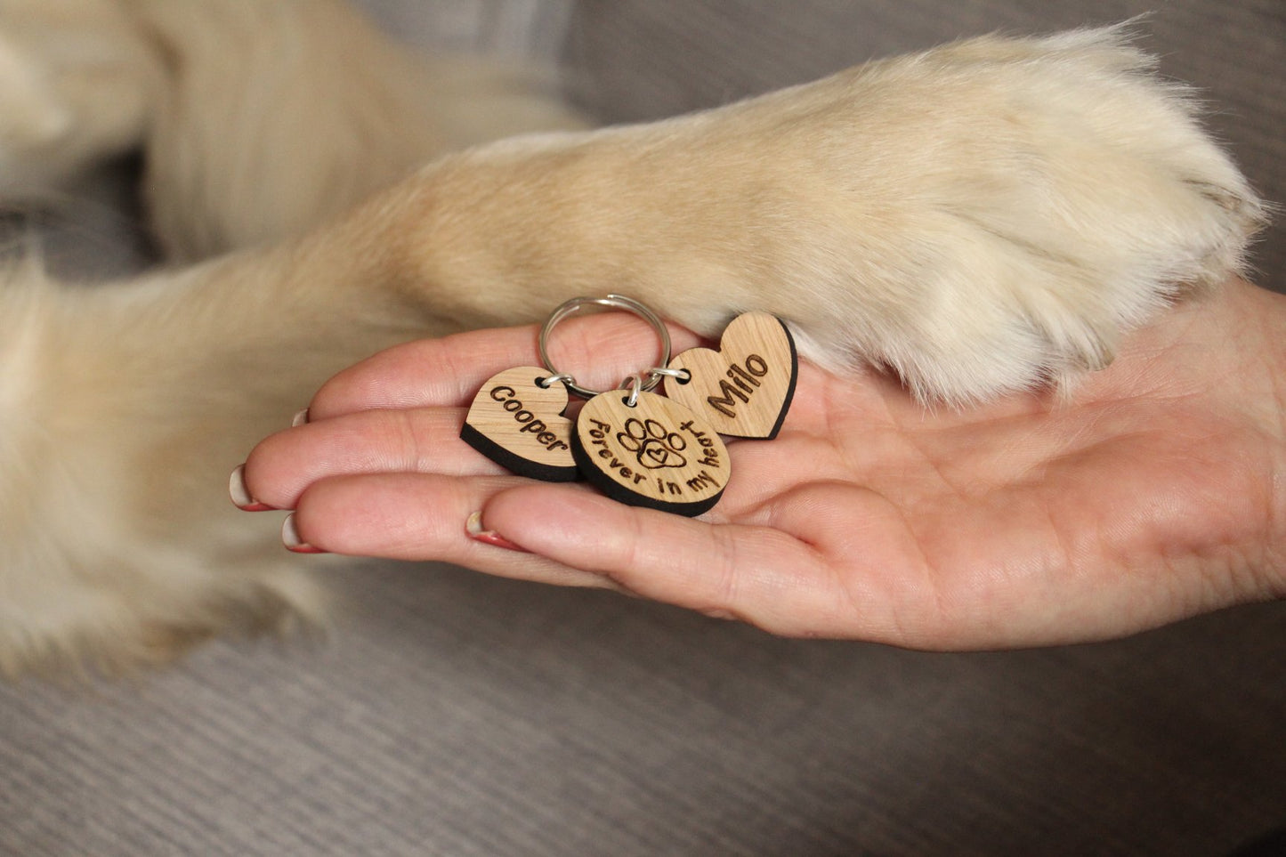 Forever In My Heart - Personalised Pet Keyring