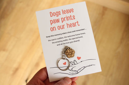 Dog Loss Keyring With Sympathy Card