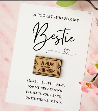 Een knuffel voor jou - Bestie Pocket Hug Card