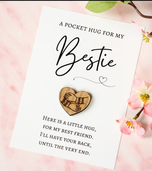 Eine kleine Umarmung - Bestie Pocket Hug Card