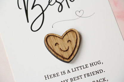 Hartvormige glimlach - Bestie Pocket Hug Card