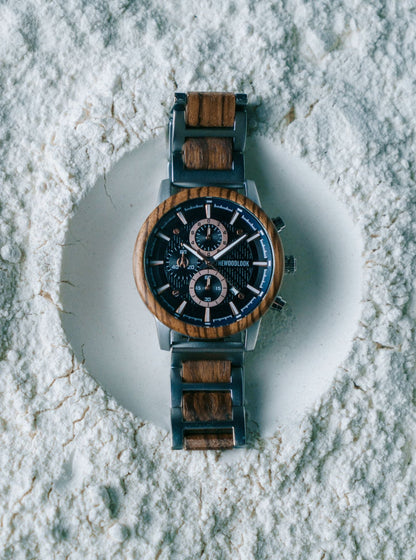 London - Chronograph Wood Watch