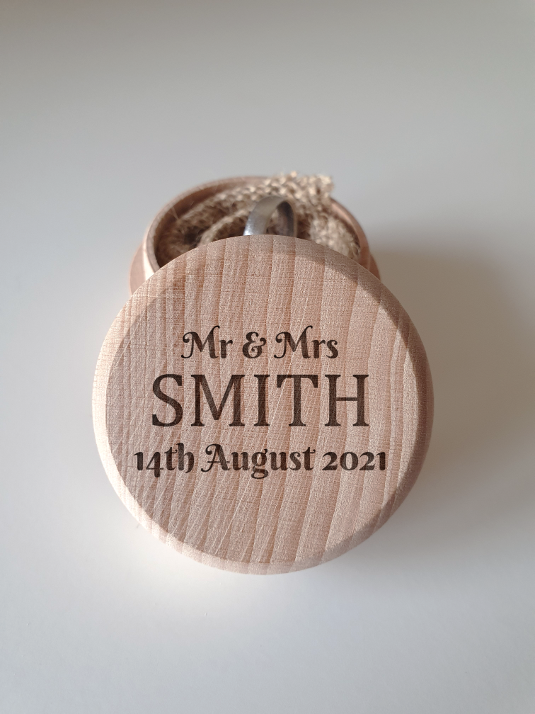 Wedding Ring Box, Wood Ring box for Proposal, Rustic Mr & Mrs Carve Engagement  Ring Holder Gift for Wedding Ceremony : Amazon.in: Jewellery